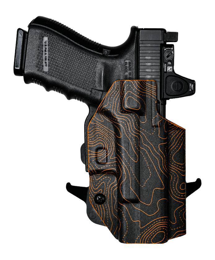 We The People Holsters IWB Holster for Glock 19 Kydex Orange Topographic