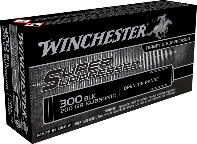Winchester Super Suppressed 300 BLK 200gr Open Tip Range 20rd