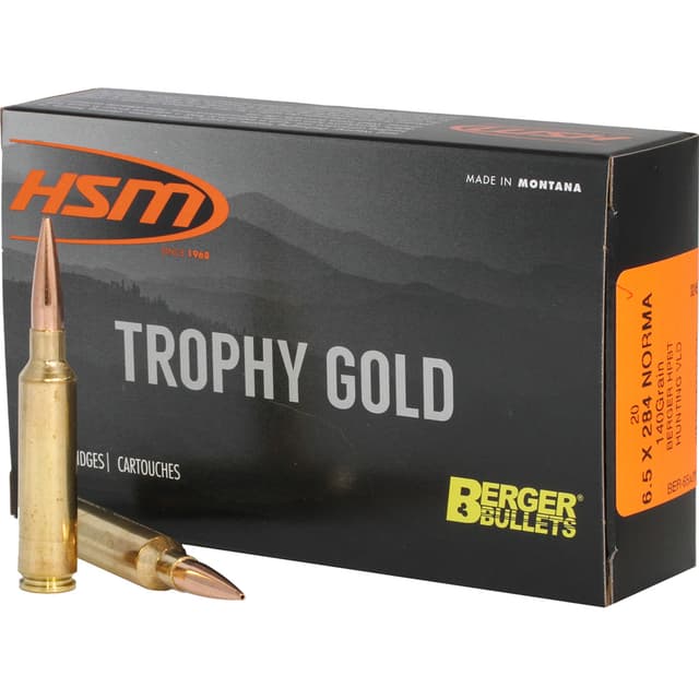 Hsm Trophy Gold 6.5x284 Norma Berger Hunting Vld Match 140 Grain 20 Rounds