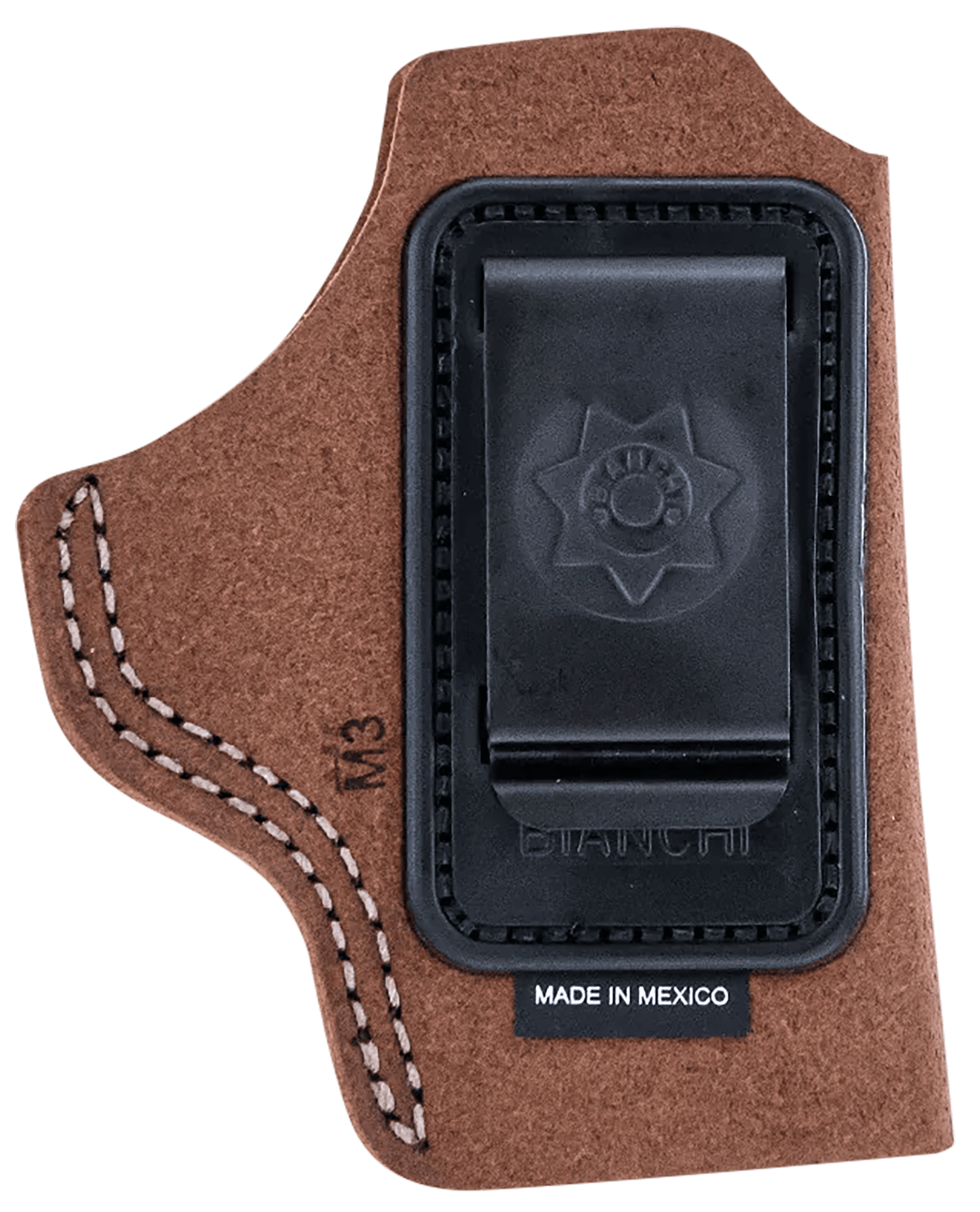 Bianchi 10382 6C IWB Size 02 Tan Leather Belt Clip Fits 3" Barrels/Ruger/Colt/Charter Arms Right Hand