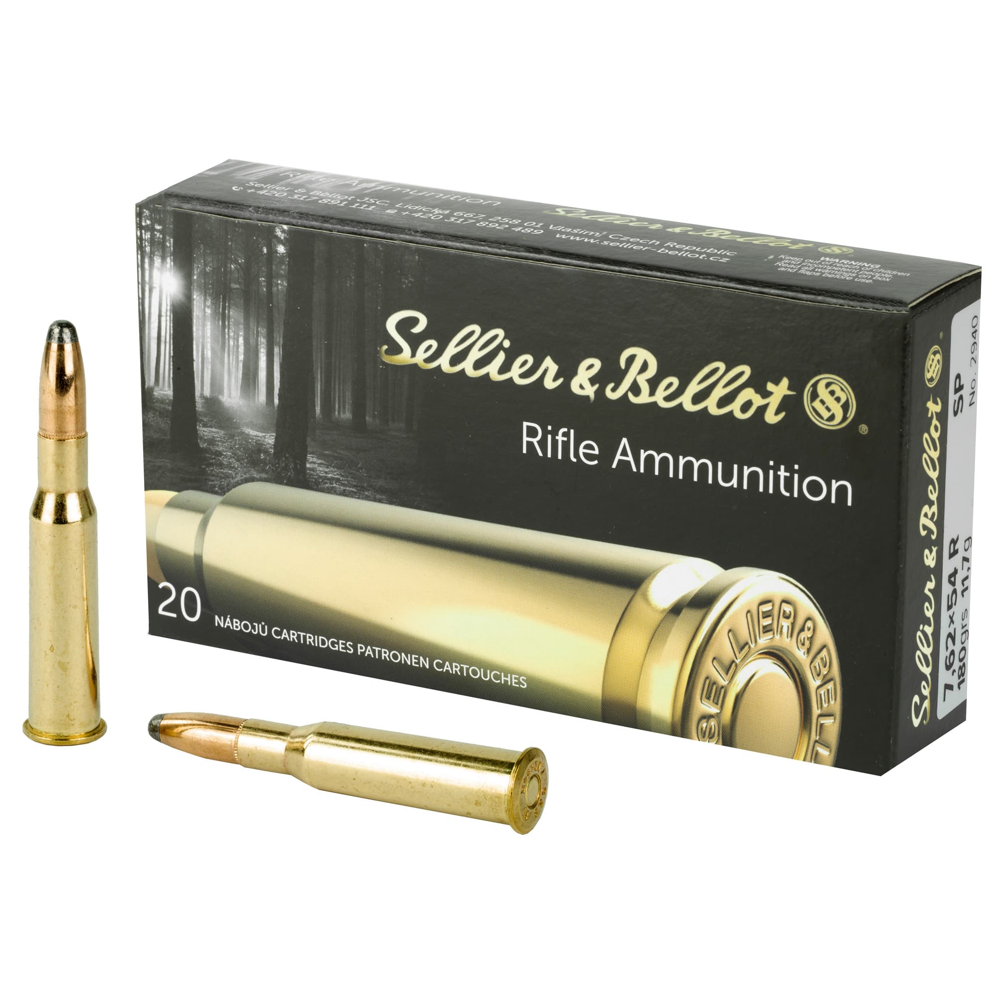 Sellier & Bellot 7.62x54R 180gr SP 20rd Box