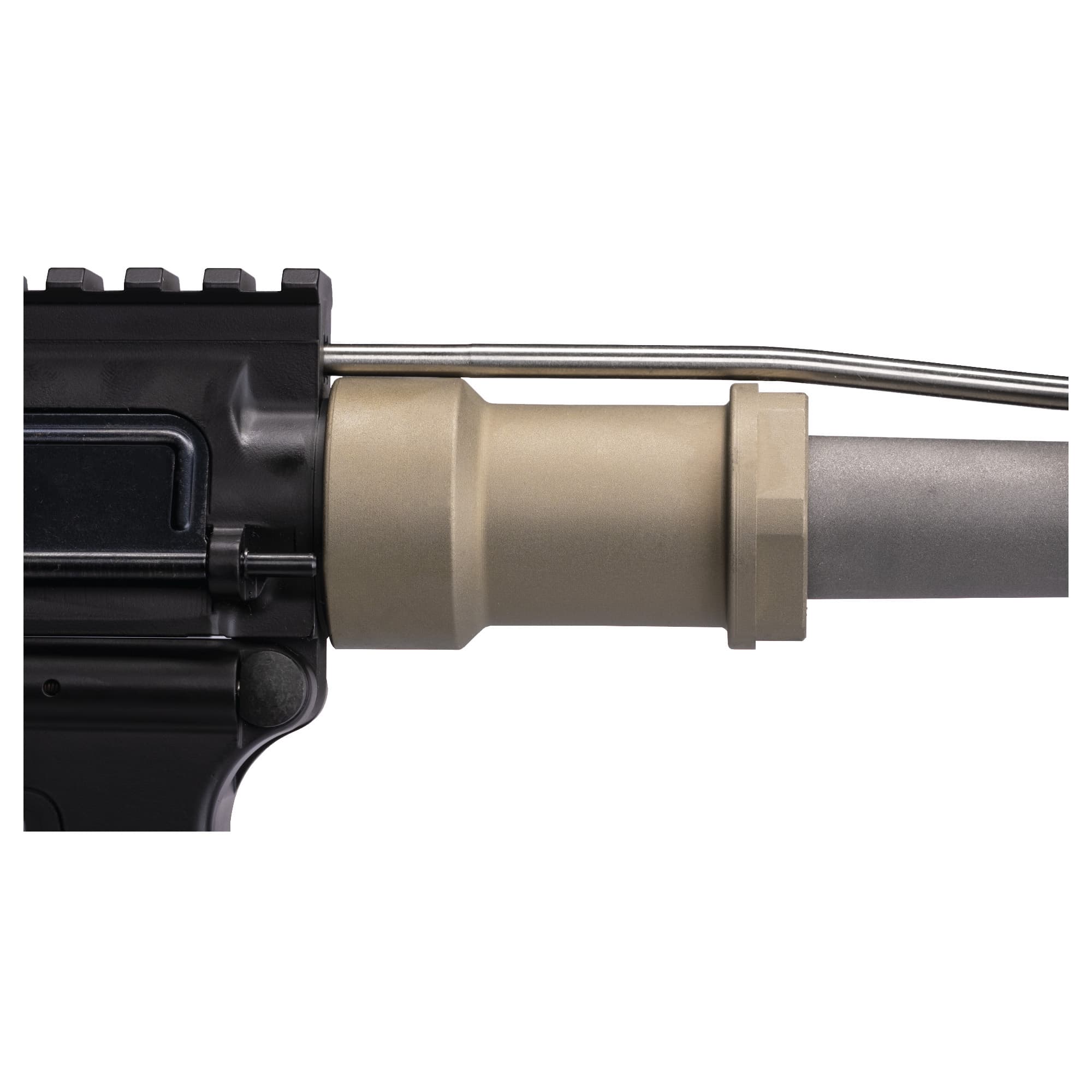 Q Honey Badger Barrel Nut Gray Anodized Fits Honey Badger AR-15 Upper Receivers