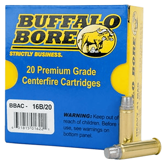 Buffalo Bore Ammunition 16B20 Heavy Strictly Business 41Rem Mag 230gr Hard Cast Semi Wadcutter