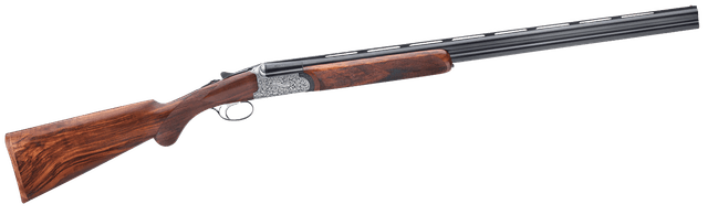 Rizzini USA 41011229 Round Body EM Full Size 12 Gauge Break Action 2rd 29" Vent Rib Barrel, Coin Anodized Silver Receiver, Fixed w/Prince of Whales Grip Grade III Turkish Walnut Stock