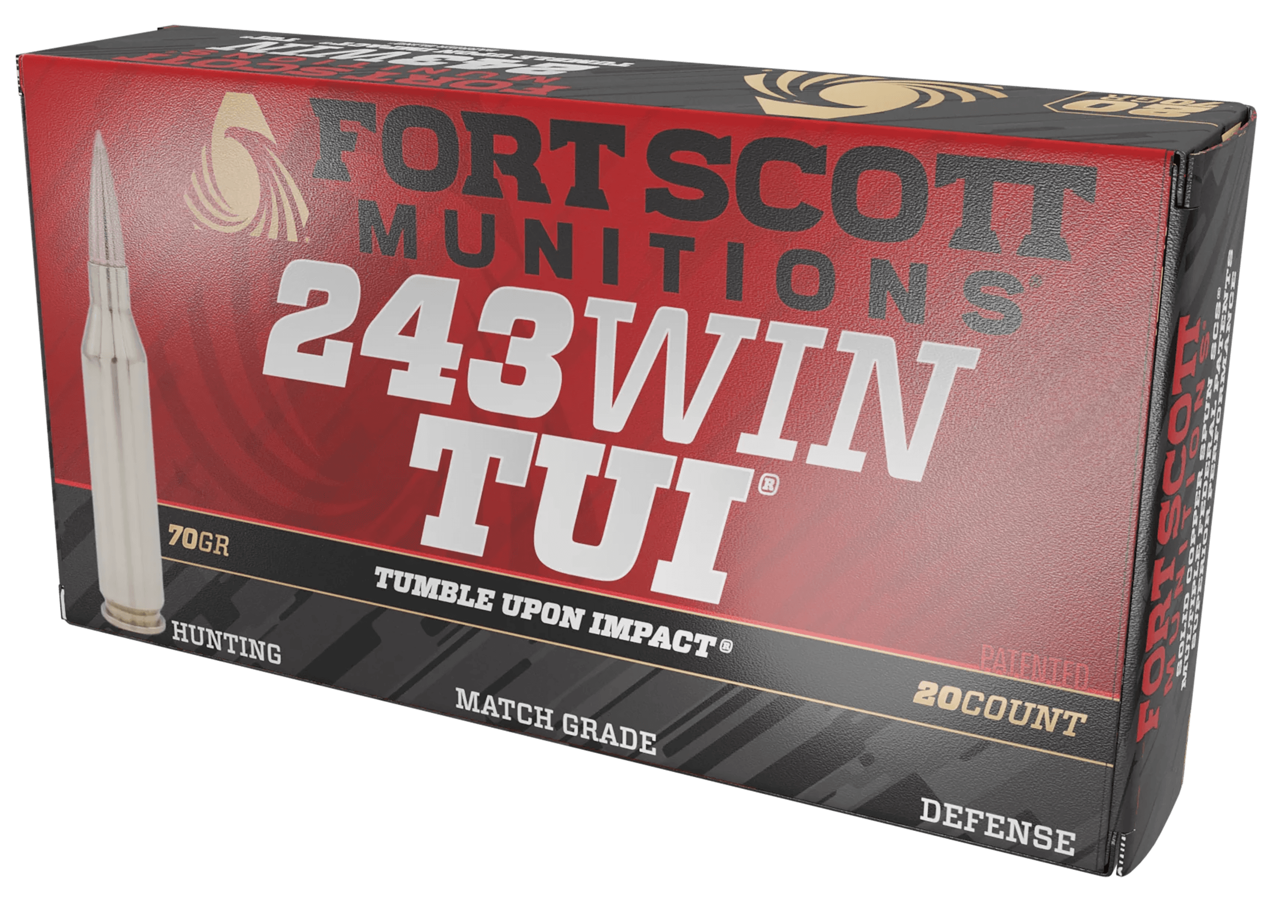 Fort Scott Munitions Rifle Ammo 243 Win. 70 gr. TUI 20 rd.