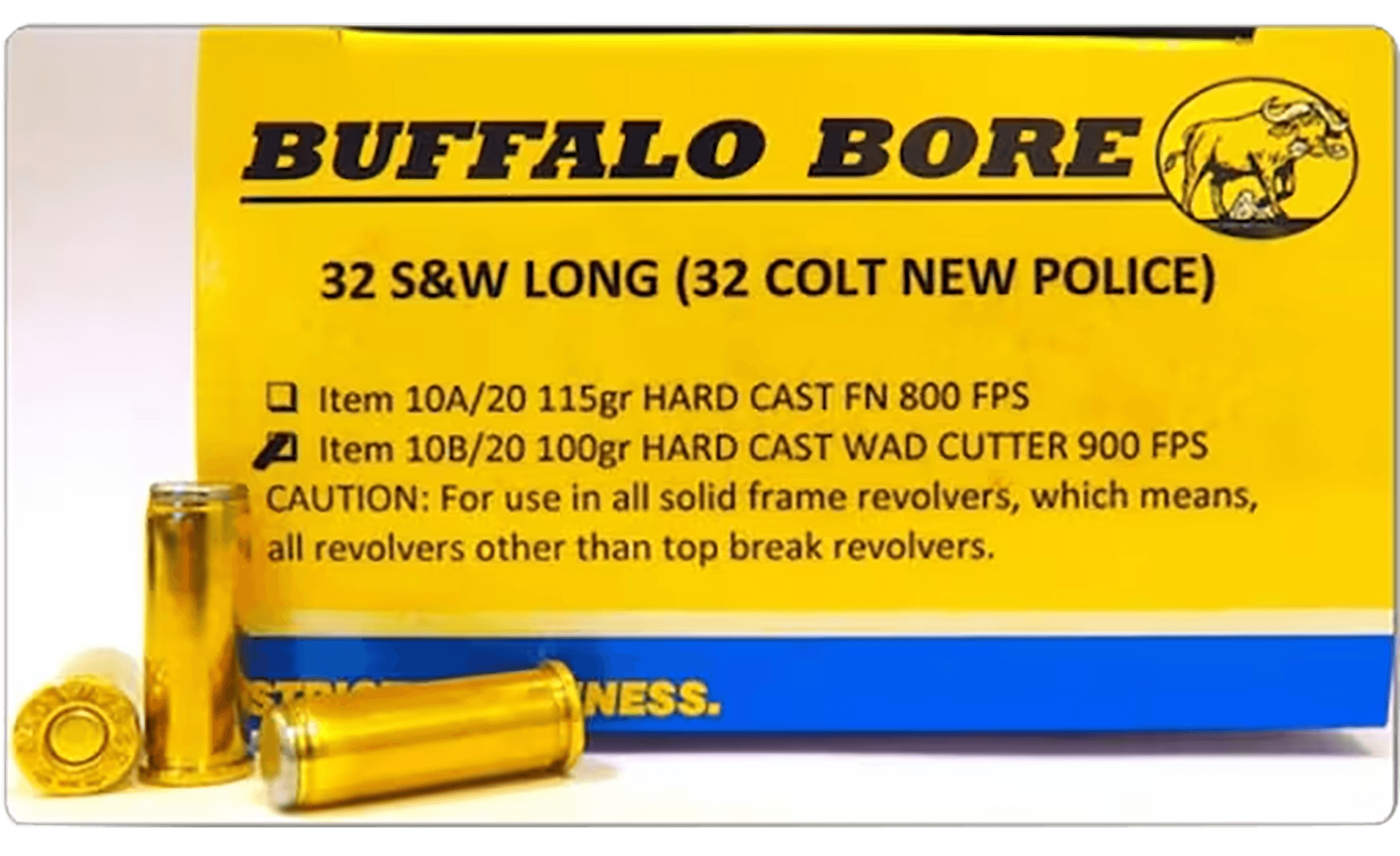 Buffalo Bore Ammunition 18B20 Personal Defense Strictly Business 500S&W Mag 440gr Gas Checked Lead Flat Nose 20 Rounds