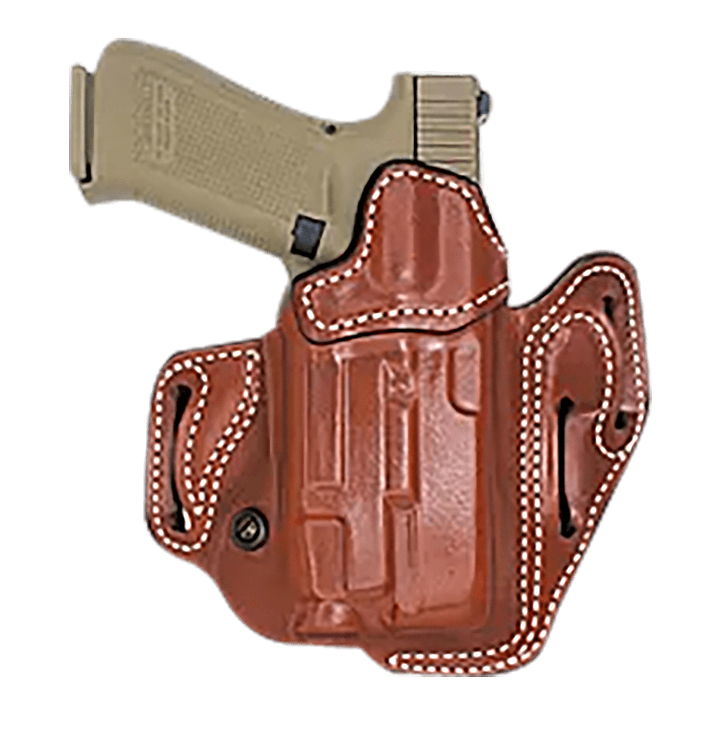 DeSantis Gunhide 201TA2SZ0 Vengeance Scabbard OWB Tan Leather Fits Sig P320C/P250C w/RD, Belt Slide, Right Hand
