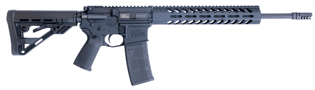 HM Defense HM15FMB556 Defender M5 5.56x45mm NATO Caliber with 16" Barrel, 30+1 Capacity, Black Hard Coat Anodized Metal Finish, Black Mil-Spec HM Stock & Enhanced Polymer Grip