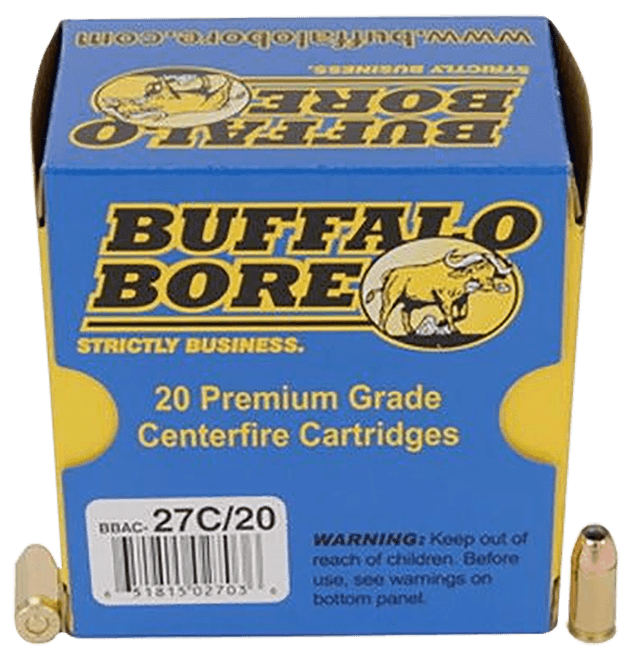 Buffalo Bore Ammunition 27C20 Personal Defense Strictly Business 380ACP +P 90gr Jacketed Hollow Point 20 Rounds