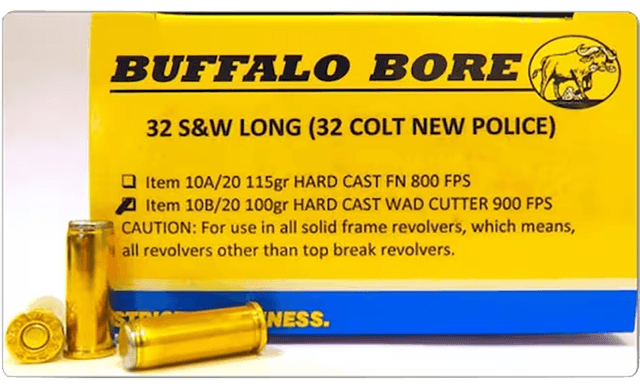 Buffalo Bore Ammunition 32C20 Personal Defense Strictly Business 45Auto Rim +P 225gr Wadcutter 20 Rounds
