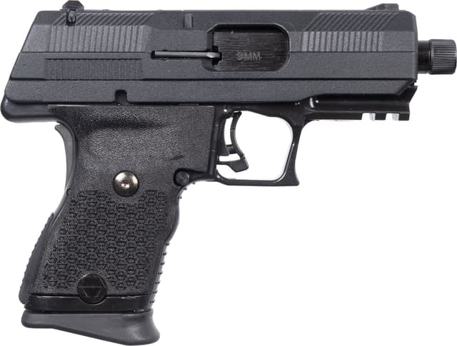 Hi-Point YC9YEET YC9 9mm Luger 10+1 4.12" Black Steel Threaded Barrel, Black w/Engraved "Yeet Cannon" YC9 Styled/Serrated Slide, Black Polymer Frame w/Picatinny Rail, Black Plastic Grips