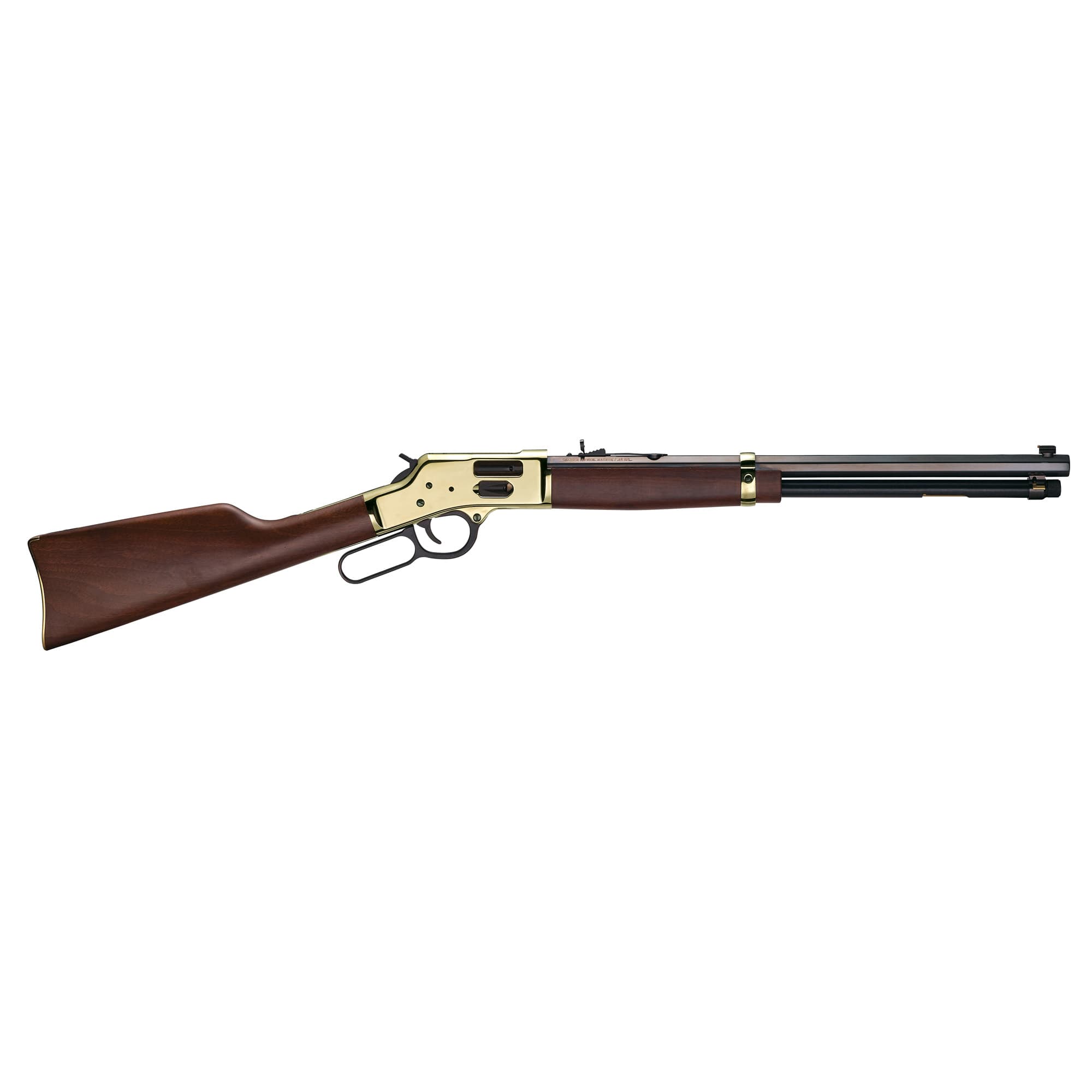 Henry H006G Side Gate 44 Mag/44 Special 10+1 20" Blued Octagon Barrel, Polished Brass Rec, American Walnut Stock, Adj. Sight
