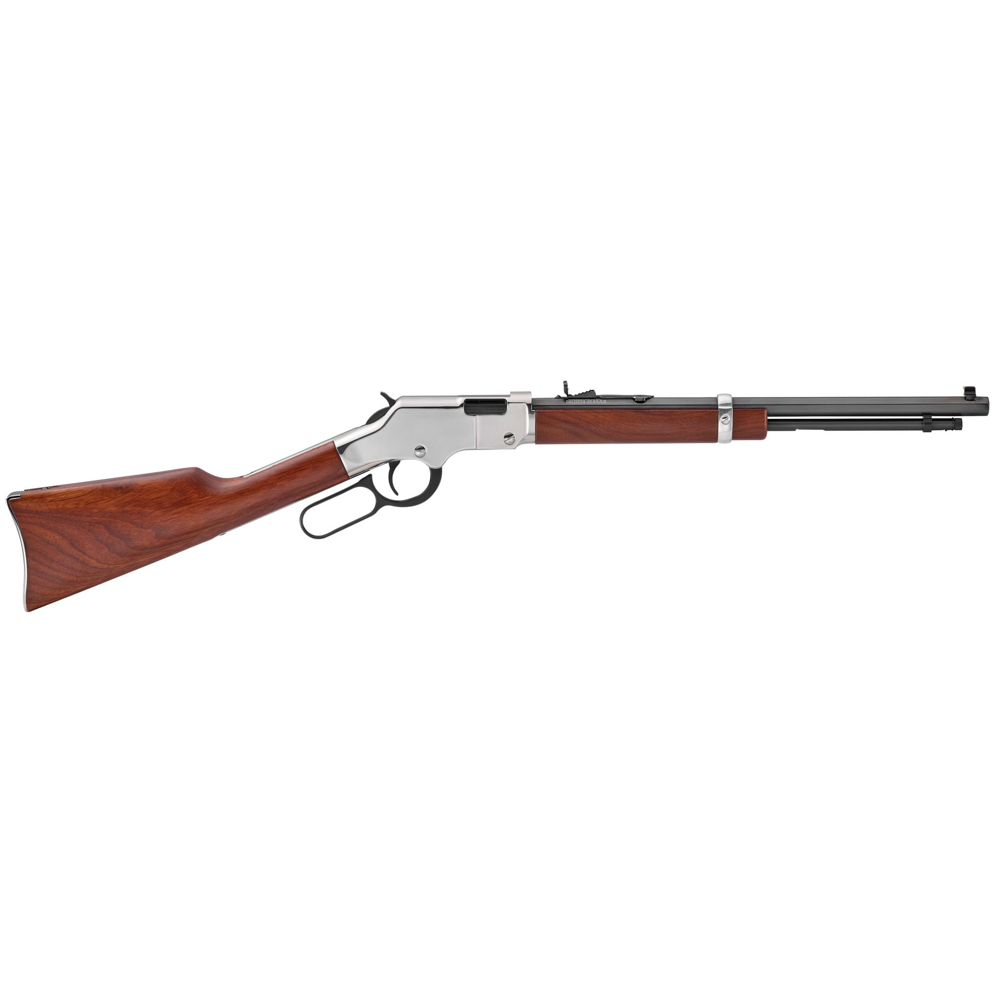 Henry H004SY Golden Boy Silver Youth 22 Long/22 LR/22 Short 16 LR/21 Short, 17" Blued Octagon Barrel, Nickel-Plated Steel Receiver, American Walnut