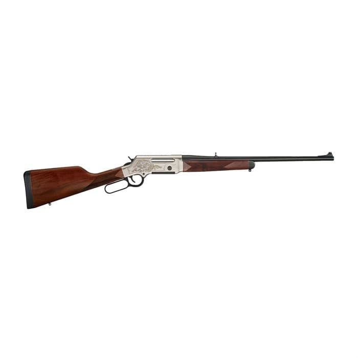 Henry Long Ranger H014D243 243 Win 20 Inch 4 Rounds Nickel-Plated with Gold Inlay
