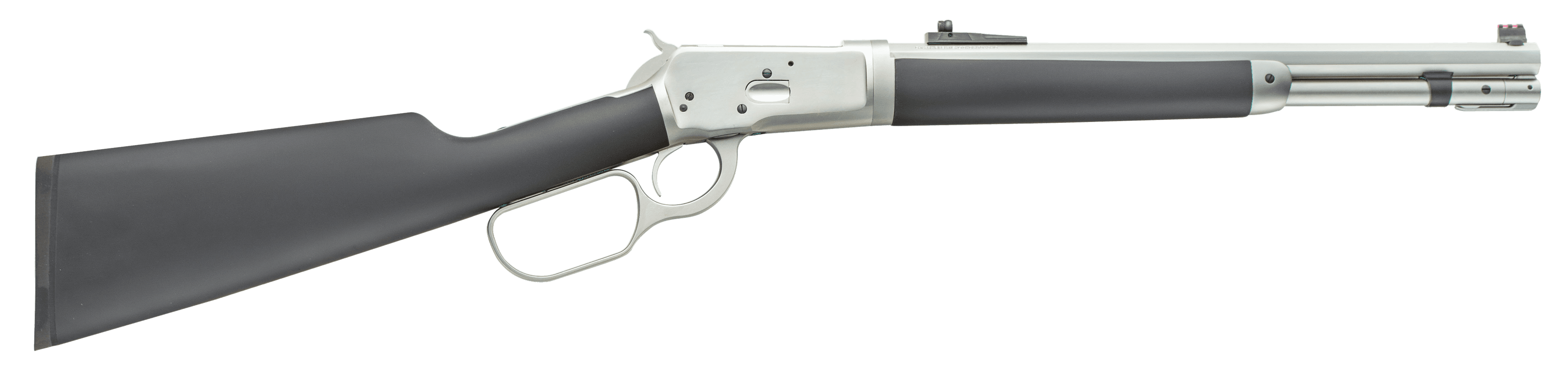 Taylors & Company 220081 1892 Alaskan Take-Down 44 Rem Mag Caliber with 7+1 Capacity, 16" Barrel, Matte Chrome Metal Finish & SoftTouch Black Synthetic Stock (Full Size)