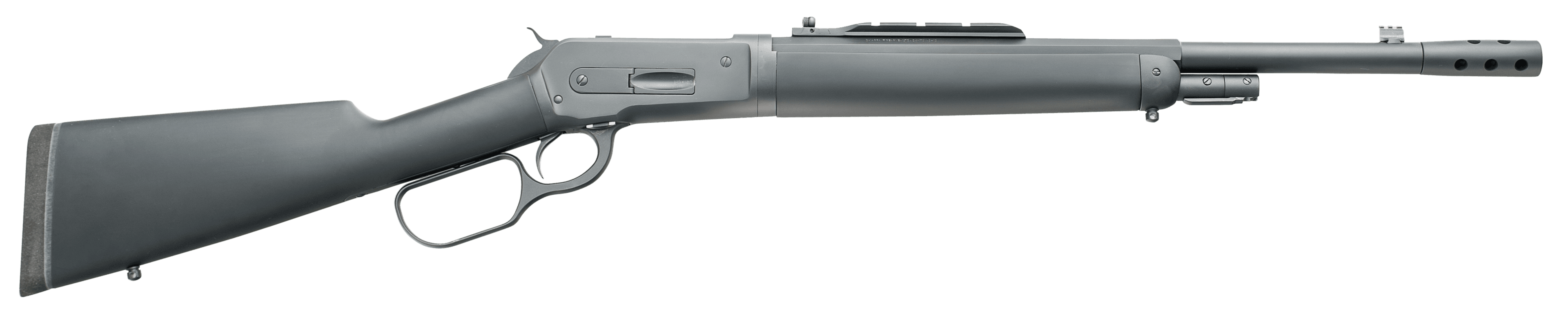 Taylors & Company 220091 1886 Ridge Runner Take Down 45-70 Gov Caliber with 4+1 Capacity, 18.50" Barrel, Blued Metal Finish & SoftTouch Black Synthetic Stock Right Hand (Full Size)