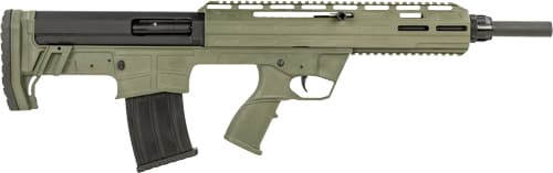 Tokarev USA 21000129 TBP 12 Gauge 3" 5+1 18.50", OD Green, Cheek Riser Compatible Bull-Pup Stock, Flip-Up Sights, 3 Chokes