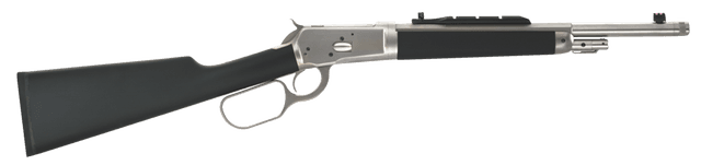 Taylors & Company 220097 1892 Alaskan Take-Down 44 Rem Mag Caliber with 5+1 Capacity, 16.50" Barrel, Matte Chrome Metal Finish & SoftTouch Black Synthetic Stock (Full Size)