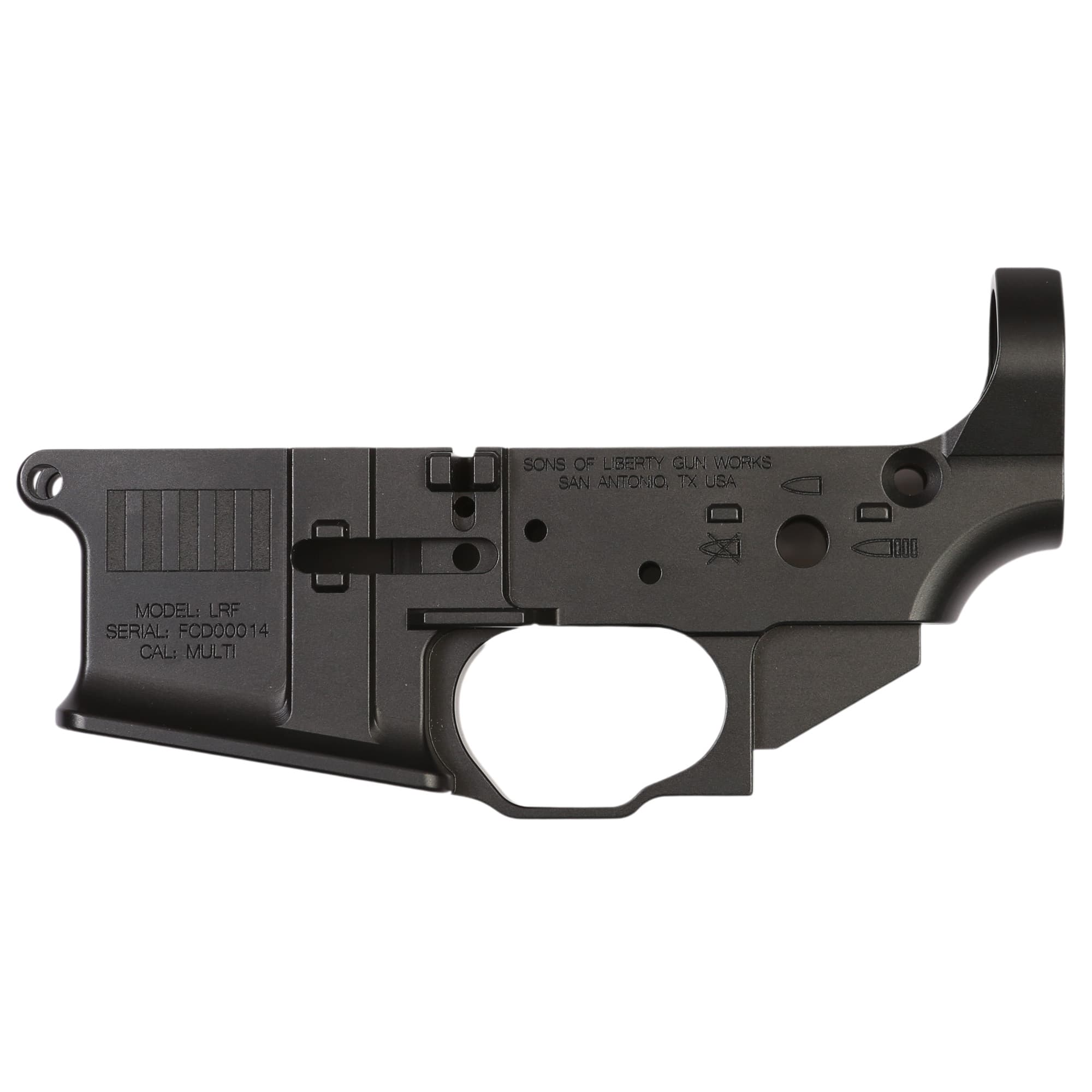 Sons of Liberty Gun Works Forward Controls Design Ambi Billet Lower 5.56 NATO N/A Anodized