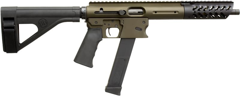 TNW Firearms ASR Pistol 9mm 33/rd 10.25" Barrel OD Green