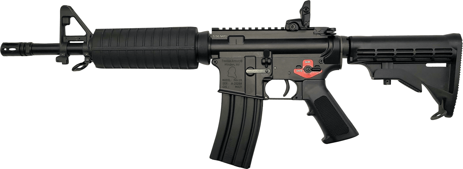 Franklin Armory M4 FAI-15 AR SBR - Black | 5.56NATO | 11.5" Barrel |Triumvir™ Muzzle Device | Installed BSFIII Trigger