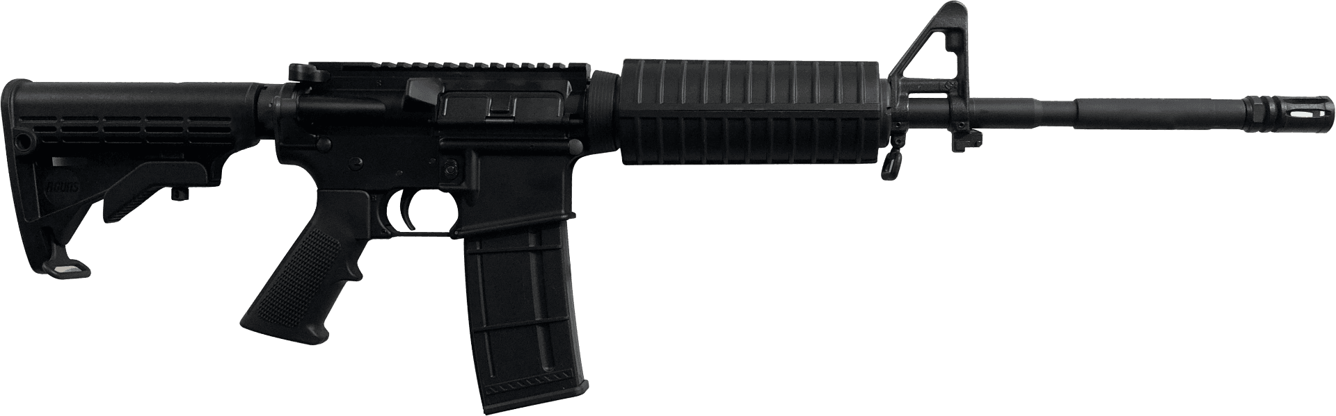 R Guns TRR15 Forged M4 AR15 Rifle - Black | 5.56NATO | 16" Govt. Profile Barrel | A2 Handguard & Grip | A2 Front Sight & Flash Hider