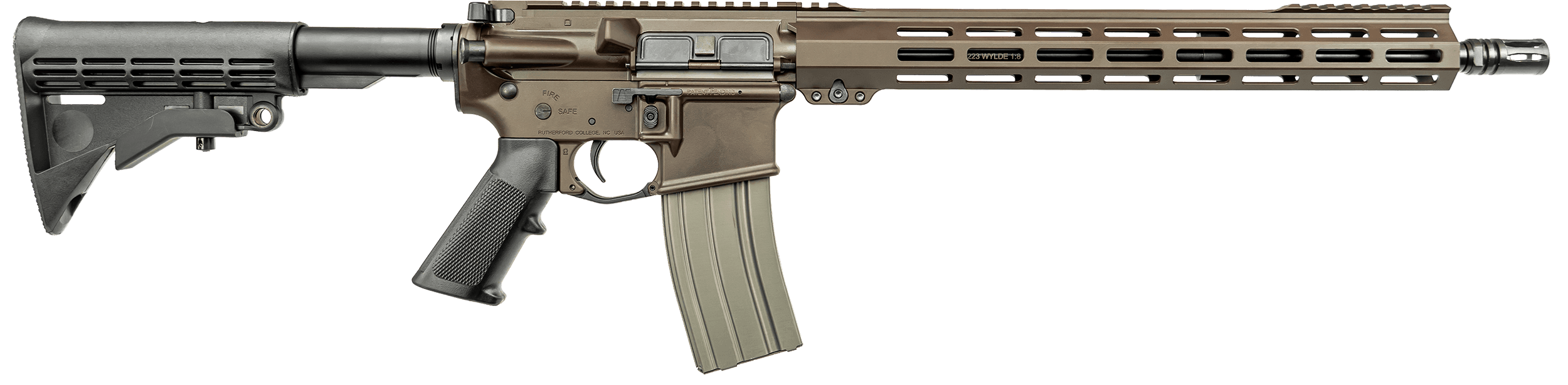 UnBranded AR 223WYFS0001VRBR UAR-F 223 Wylde 30+1 16" Barrel, Vortex Bronze Cerakote Metal Finish, 15" M-Lok Handguard, Black Collapsible Stock, Textured Black Polymer Grip