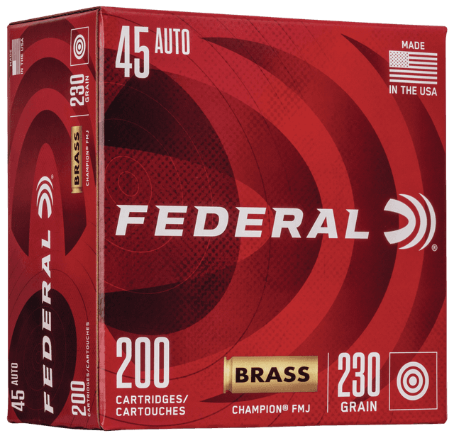 Federal Champion 45 ACP Full Metal Jacket 230 Grain 200 Rounds