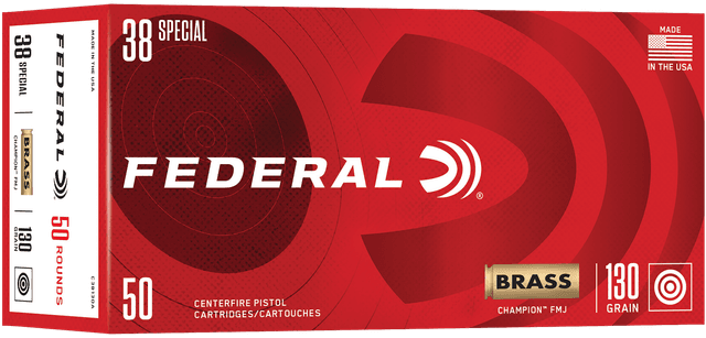Federal Champion 38 Special Full Metal Jacket 130 Grain 50 Rounds