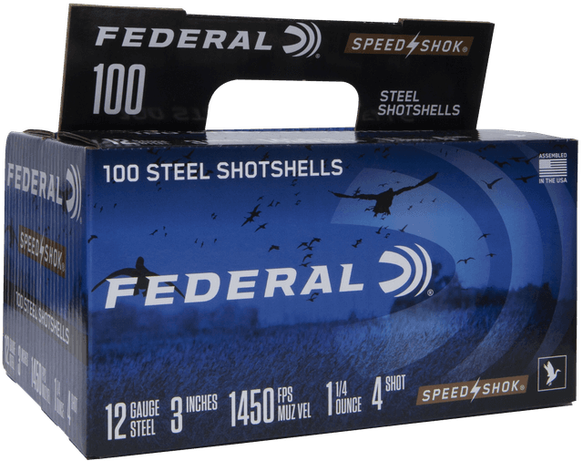 Federal Speed-Shok 12 Gauge 4 Shot 1 1/4 Ounce 100 Rounds