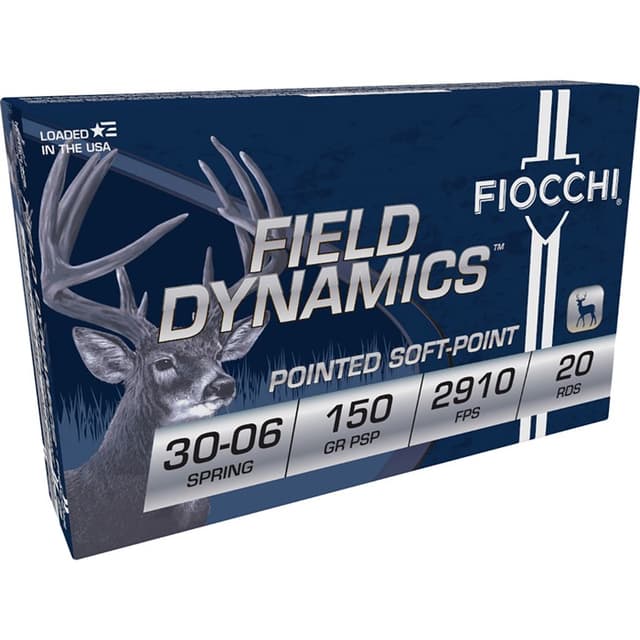Fiocchi Field Dynamics .30-06 Springfield Pointed Soft Point 150 Grain 20 Rounds