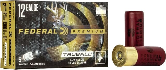 Federal Premium Vital-Shok 12 Gauge TruBall Slug 1 Ounce 5 Rounds