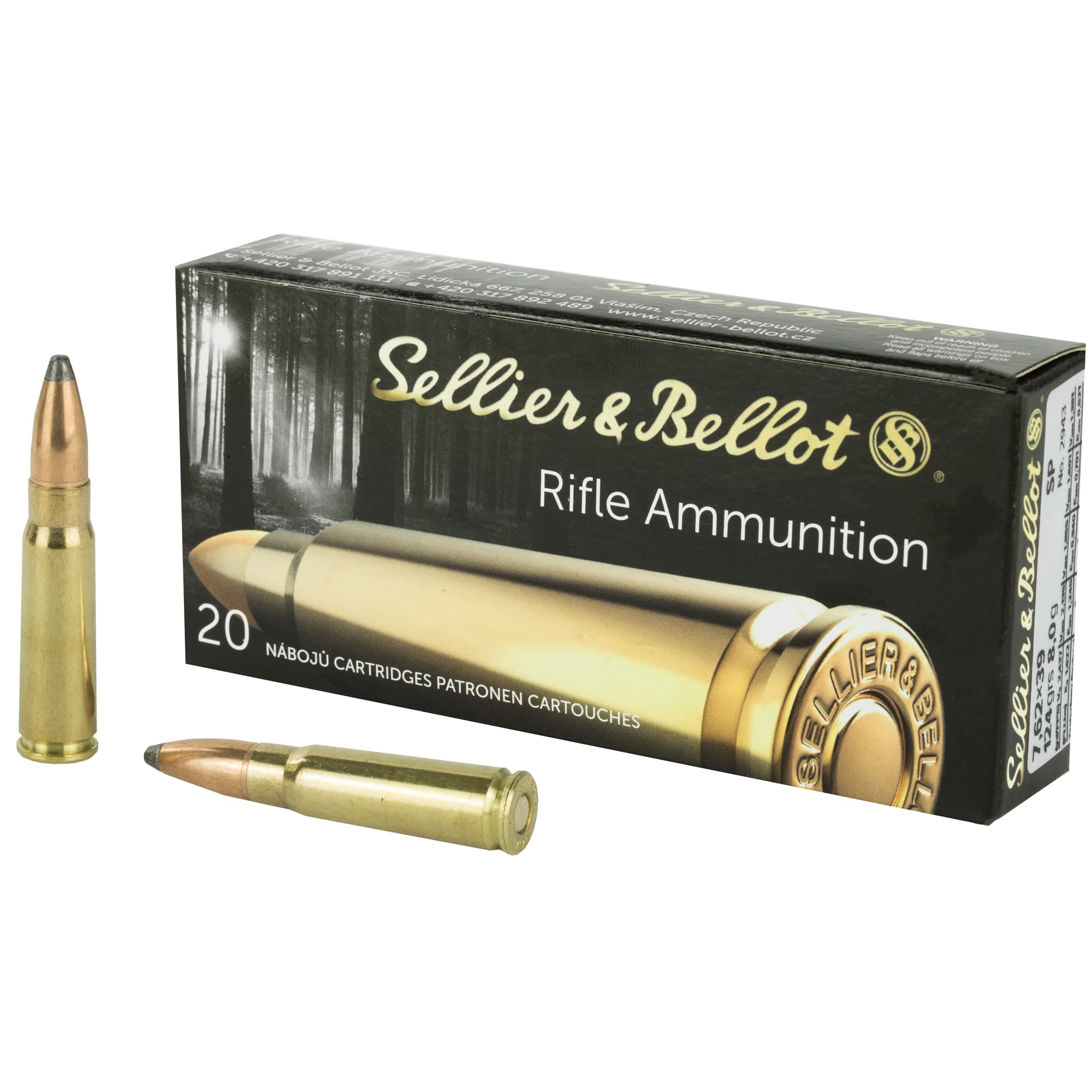 Sellier & Bellot 7.62x39mm 124gr SP 20rd Box