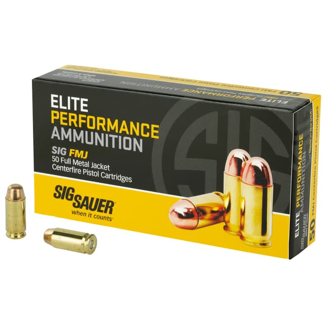 Sig Sauer E40SB250 Elite Ball 40S&W 180gr Full Metal Jacket 50 Per Box/20 Case
