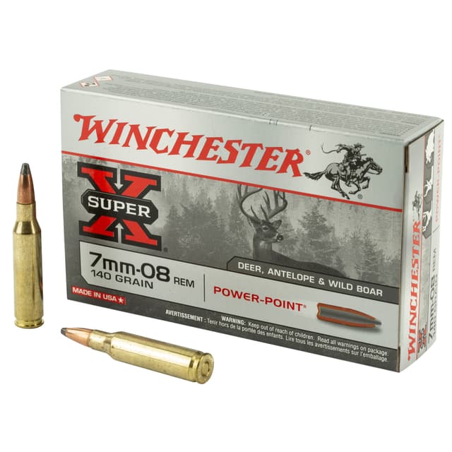 Winchester Super X 7mm-08 Remington Power Point 140 Grain 20 Rounds
