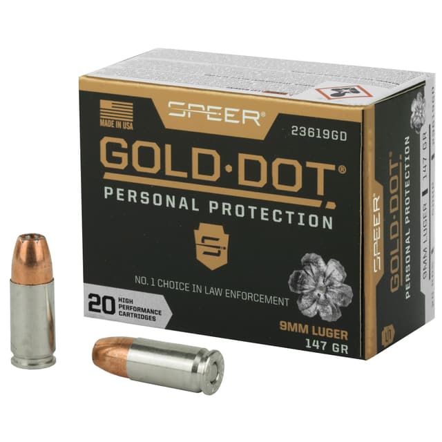 Speer Gold Dot Personal Protection 9mm 147gr 20rd Box