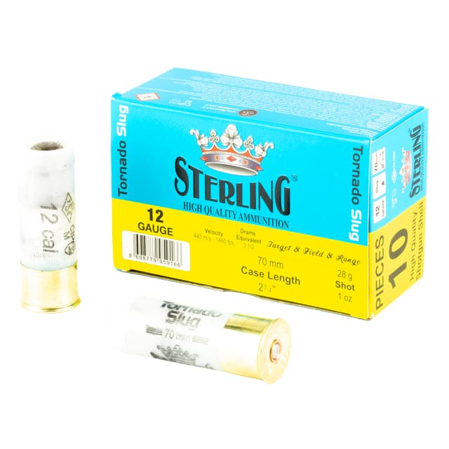 Sterling 12 Gauge Shotgun Ammo - Tornado Slug | 1,470 fps | 2.75 inch | 10rd Box