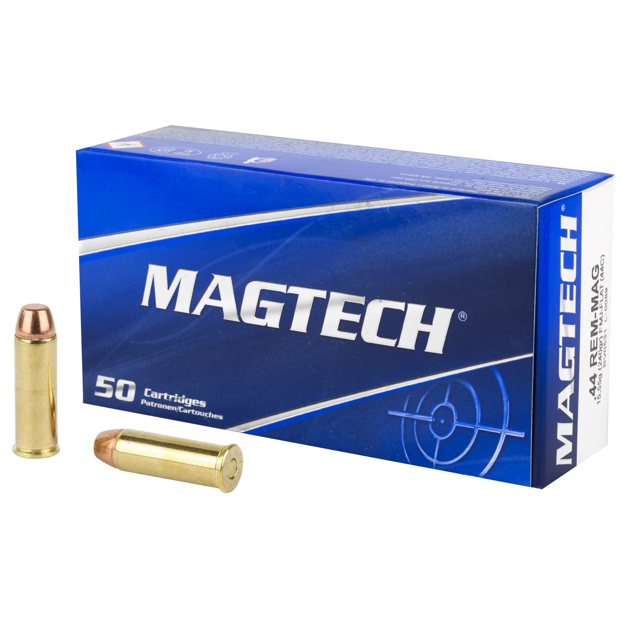 Magtech Sport Shooting 44 Mag 240gr FMJ Flat Nose 50rd Box