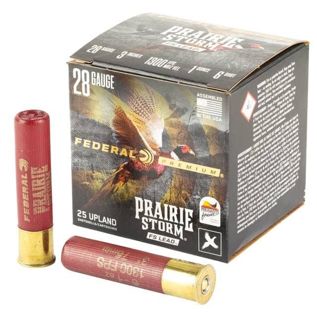 Federal Prairie Storm 28 Gauge Lead 7/8 Ounce 6 Shot 25 Rounds