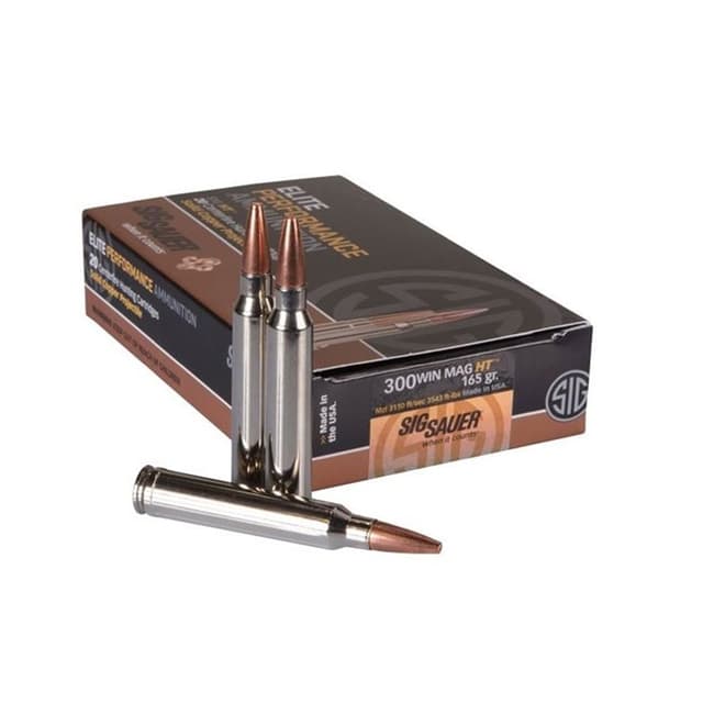 Sig Sauer Elite Hunting 300 Winchester Magnum Copper Solid 165 Grain 20 Rounds