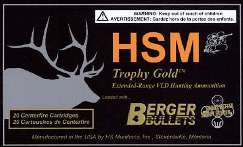Hsm Trophy Gold 6mm Remington Berger Hunting Vld 95 Grain 20 Rounds