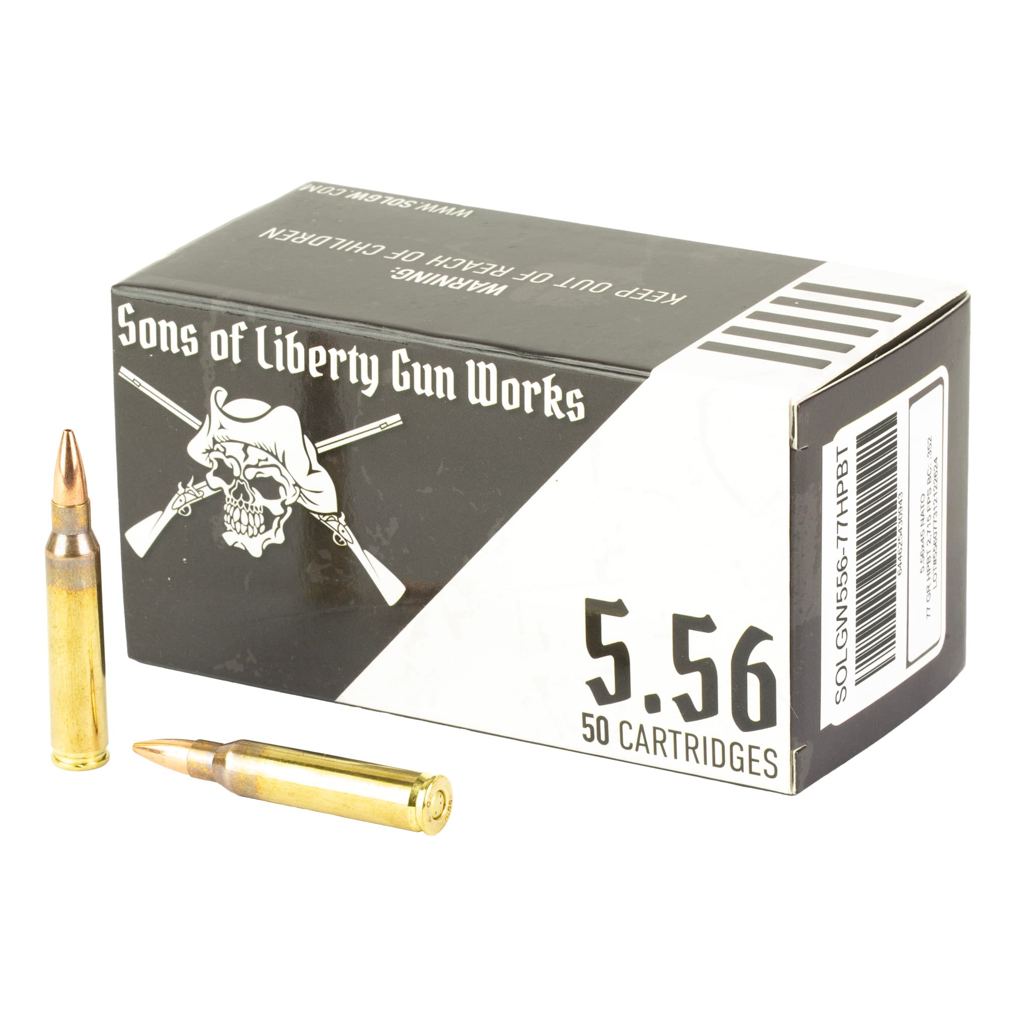 Sons of Liberty Gun Works SOLGW 556NATO 77GR HPBT 50 Rounds