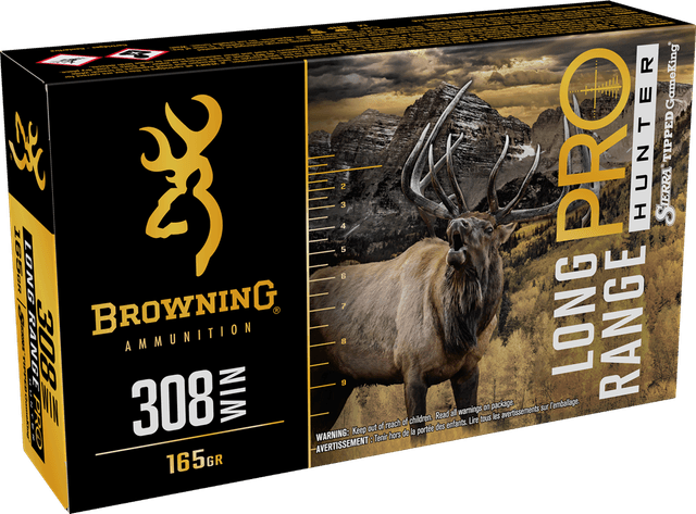 Browning Long Range Pro 308 Winchester Sierra Tipped Gameking 165 Grain 20 Rounds