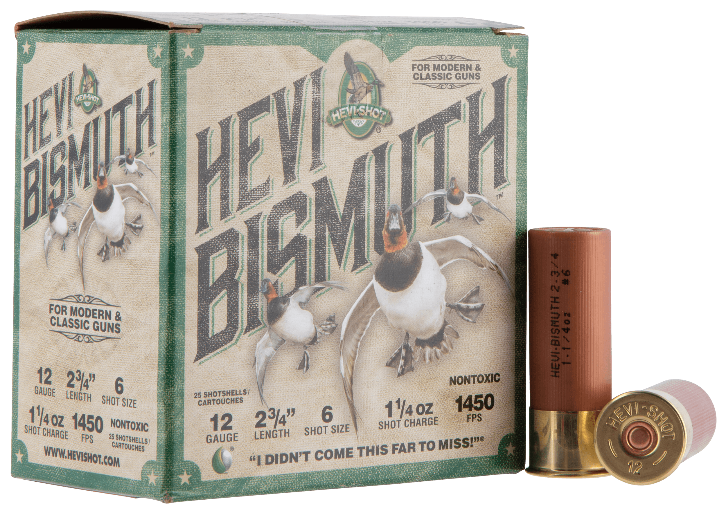 HEVI-Shot HS14706 HEVI-Bismuth 12Gauge 2.75" 1 1/4oz Bismuth 6Shot 25 Rounds