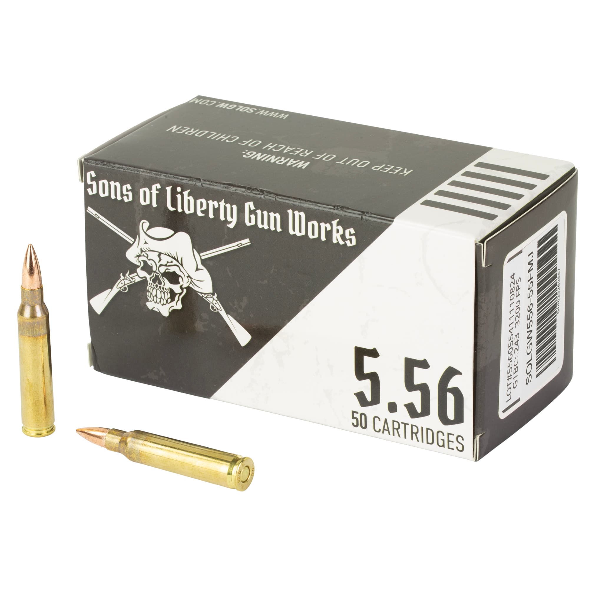 Sons of Liberty Gun Works SOLGW 556NATO 55GR FMJ 50 Rounds Ammo