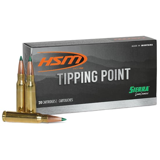 HSM Tipping Point 6mm Creedmoor Sierra Gamechanger 90 Grain 20 Rounds