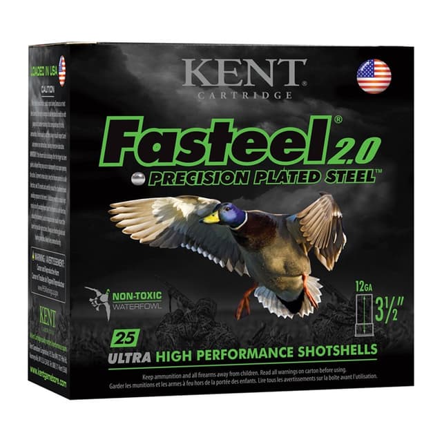 Kent Fasteel 2.0 Precision Plated Steel Load 12 ga. 2.75 in. 1 1/16 oz. 6 Shot 25 rd.
