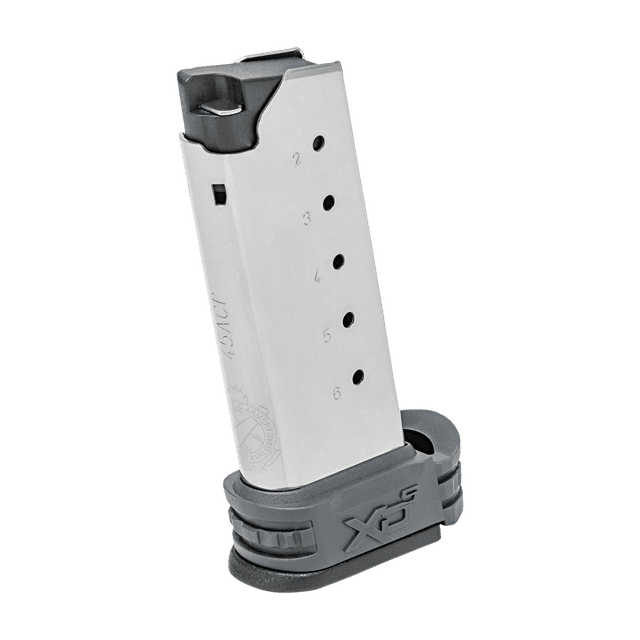 Springfield Armory XDS5006Y XD-S 6rd 45 ACP Stainless Steel Gray Magazine