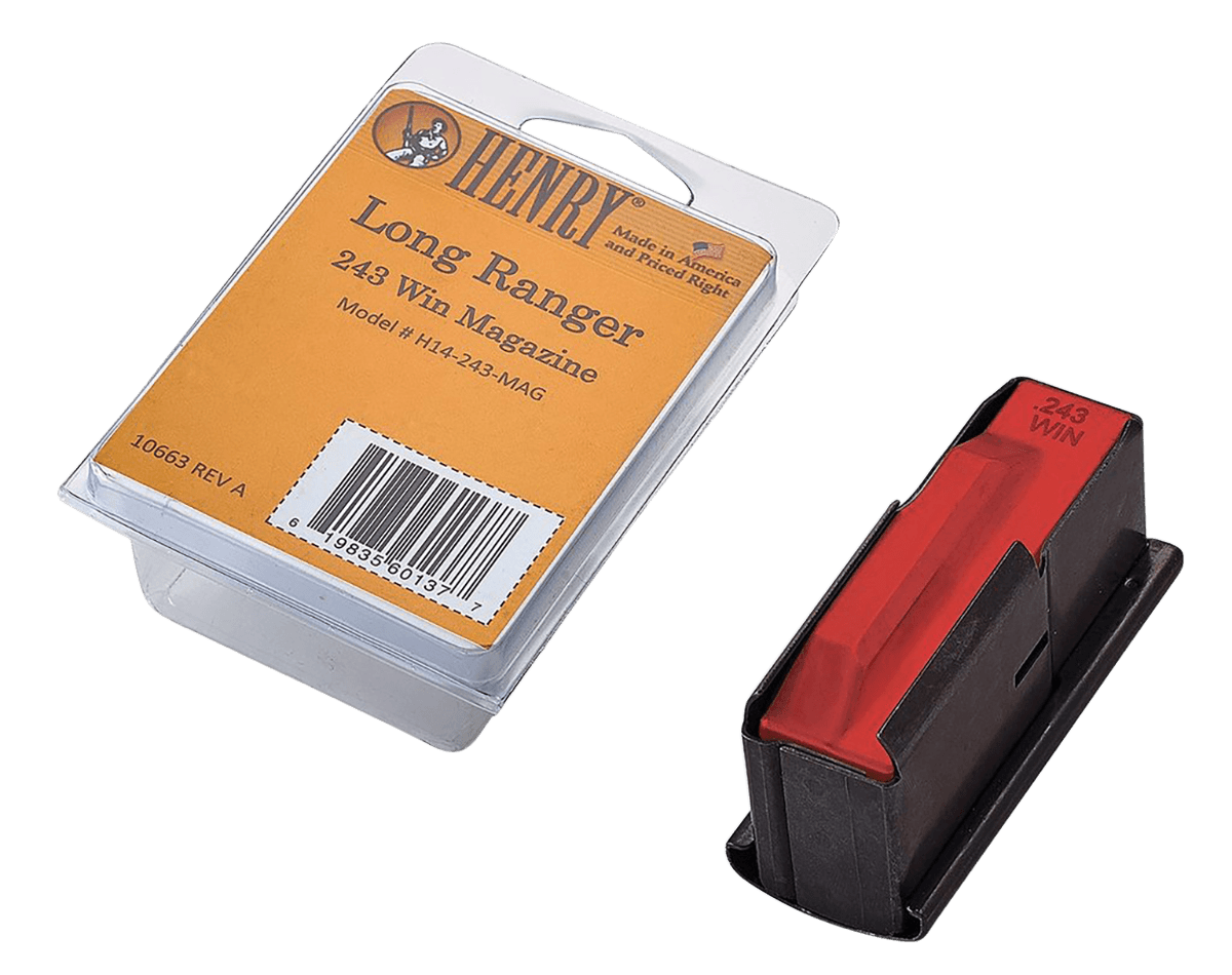 Henry H14243MAG Long Ranger Magazine 4rd .243 Win Blued Steel