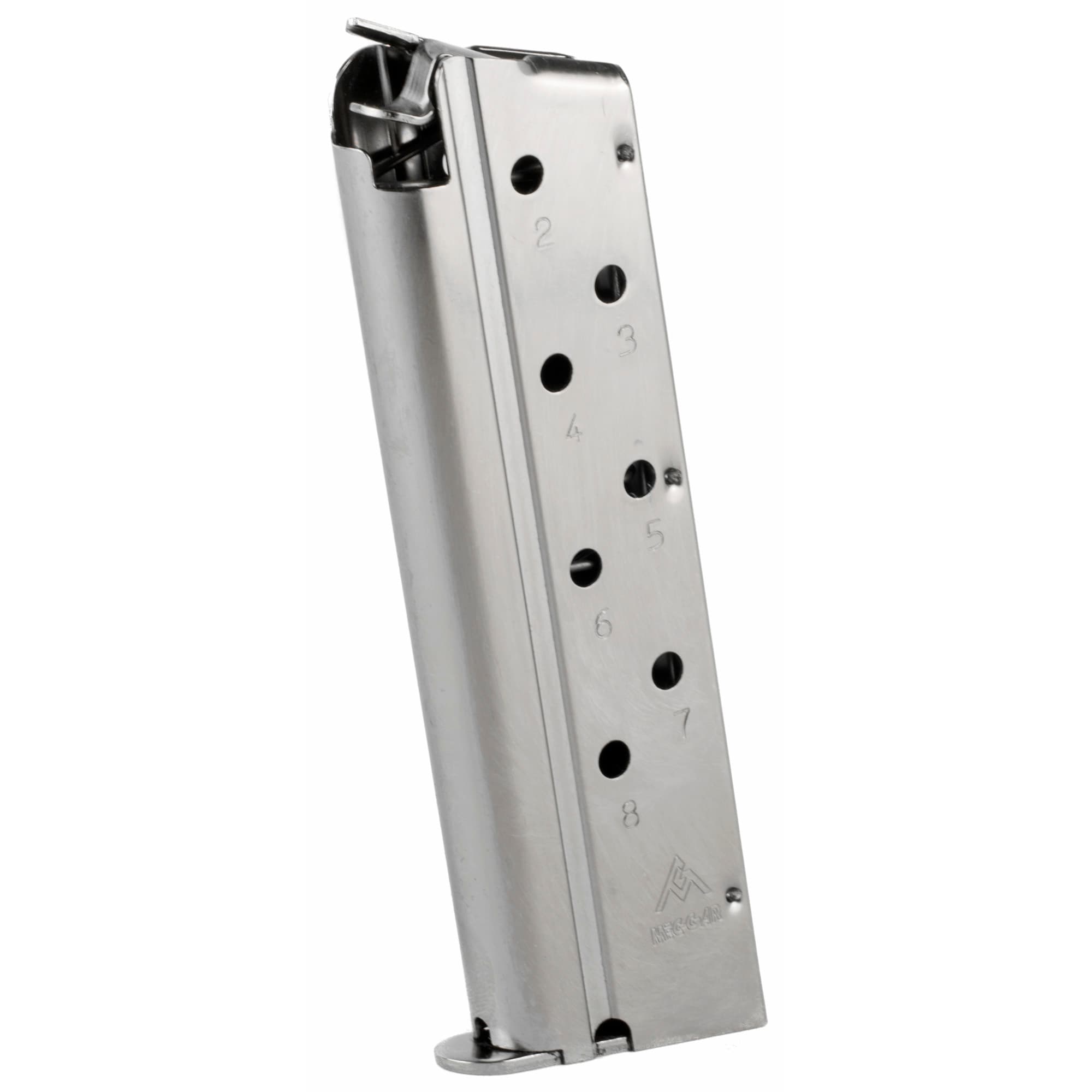 Mec-Gar 1911 40S&W 8 Round Nickel Magazine for 1911 Pistols